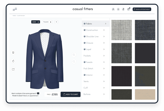 inside the customiser preview
